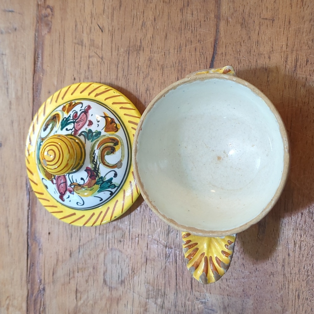 Mid Century Italian Majolica Milk And Sugar - Picture 7 of 15
